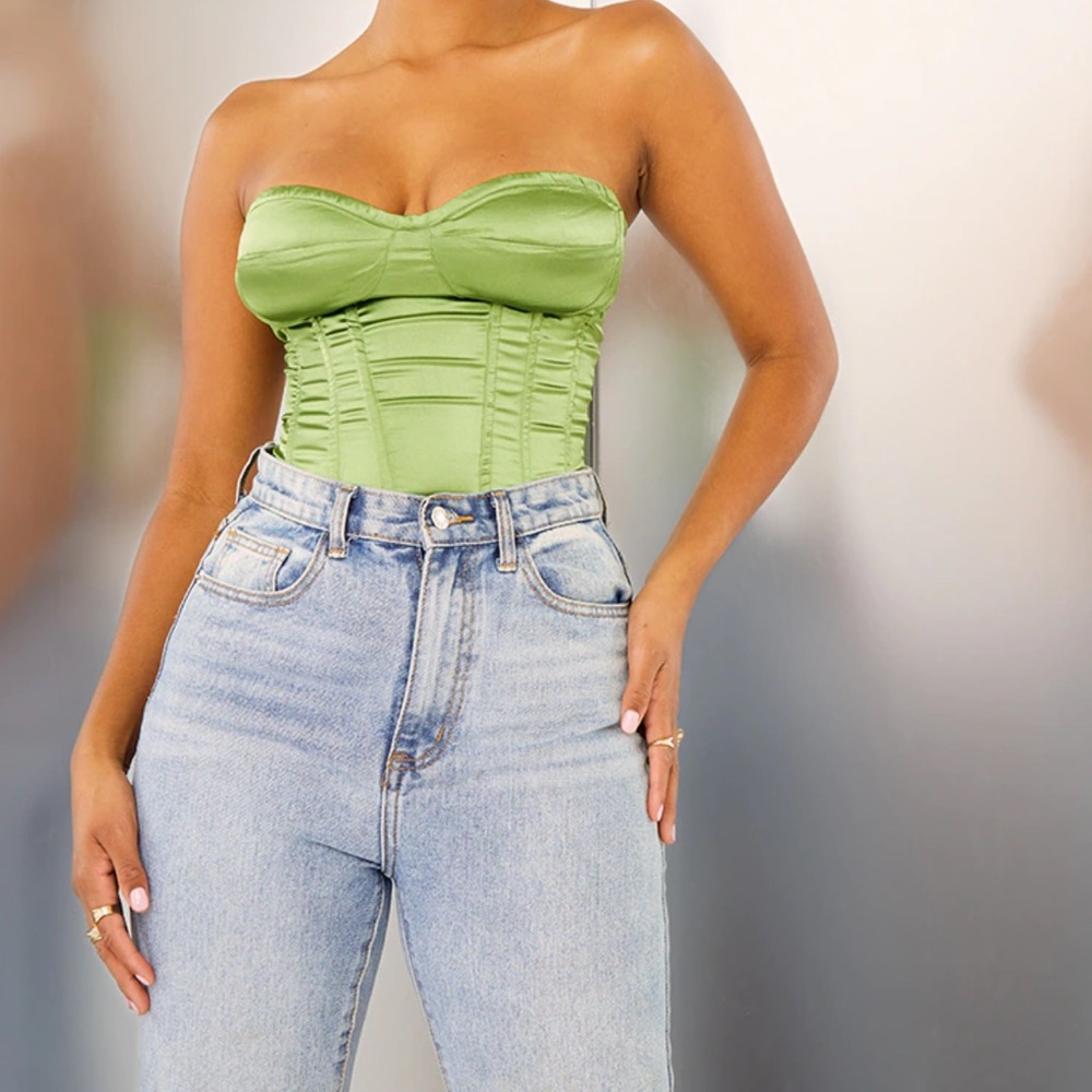 Green PLT Corset Top